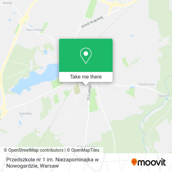 Карта Przedszkole nr 1 im. Niezapominajka w Nowogardzie