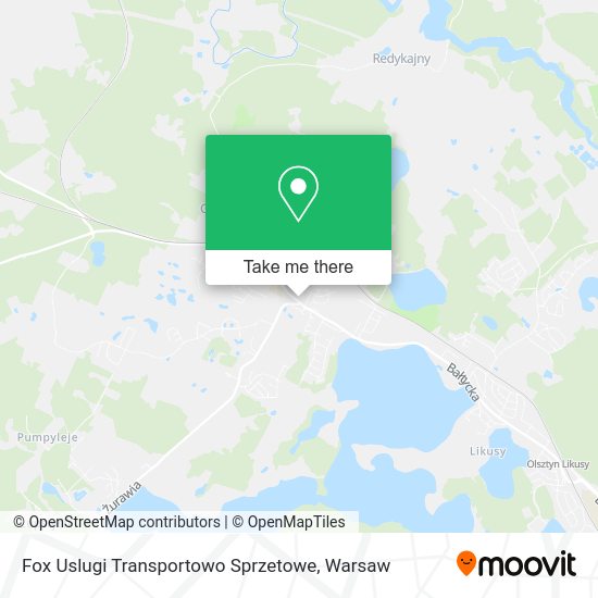 Fox Uslugi Transportowo Sprzetowe map