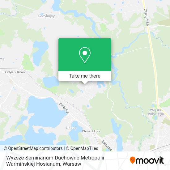 Wyższe Seminarium Duchowne Metropolii Warmińskiej Hosianum map