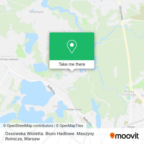 Ossowska Wioletta. Biuro Hadlowe. Maszyny Rolnicze map