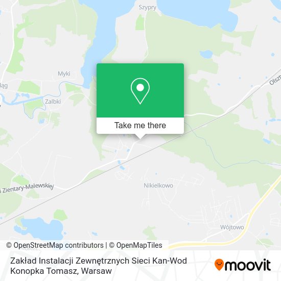 Zakład Instalacji Zewnętrznych Sieci Kan-Wod Konopka Tomasz map
