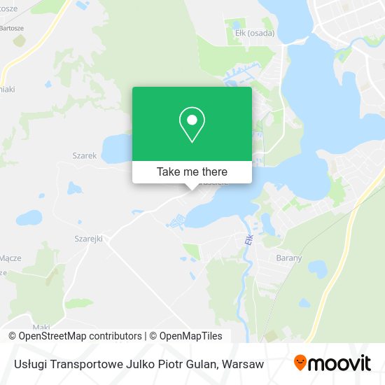 Usługi Transportowe Julko Piotr Gulan map