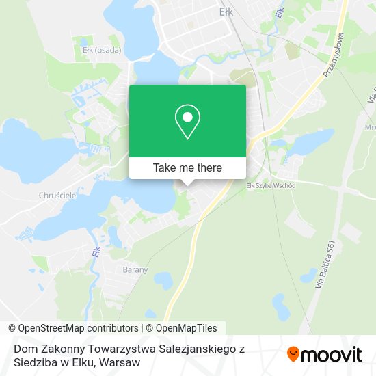 Dom Zakonny Towarzystwa Salezjanskiego z Siedziba w Elku map