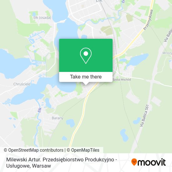 Milewski Artur. Przedsiębiorstwo Produkcyjno - Usługowe map