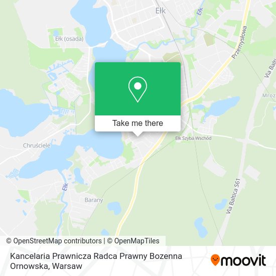 Kancelaria Prawnicza Radca Prawny Bozenna Ornowska map