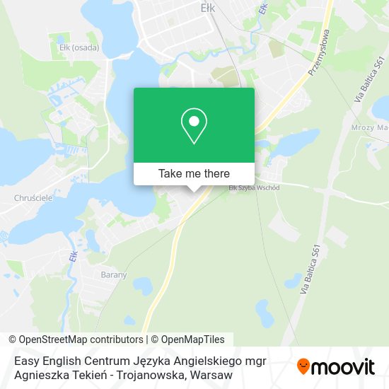 Easy English Centrum Języka Angielskiego mgr Agnieszka Tekień - Trojanowska map