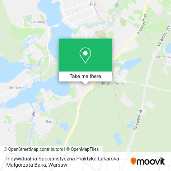 Indywidualna Specjalistyczna Praktyka Lekarska Małgorzata Baka map