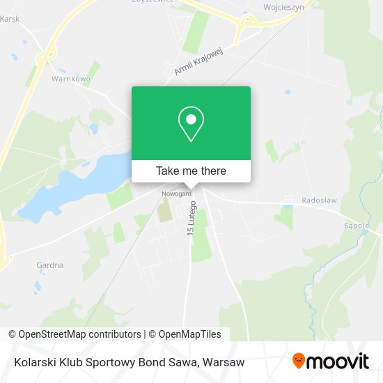 Kolarski Klub Sportowy Bond Sawa map