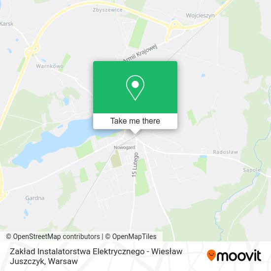 Zakład Instalatorstwa Elektrycznego - Wiesław Juszczyk map