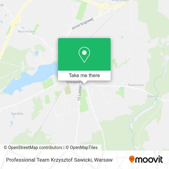 Professional Team Krzysztof Sawicki map