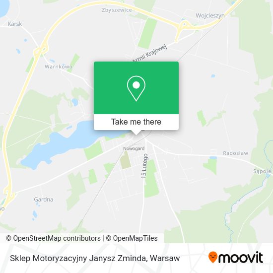 Sklep Motoryzacyjny Janysz Zminda map