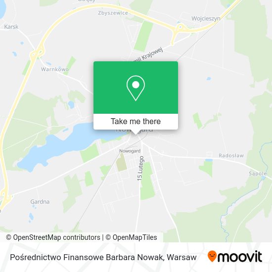 Pośrednictwo Finansowe Barbara Nowak map