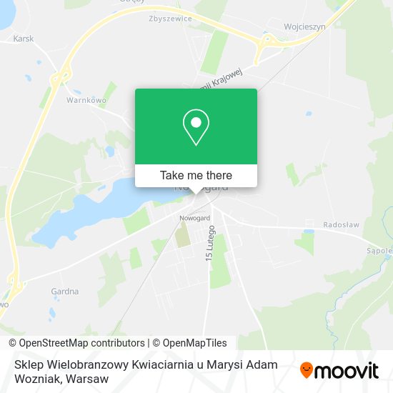 Sklep Wielobranzowy Kwiaciarnia u Marysi Adam Wozniak map