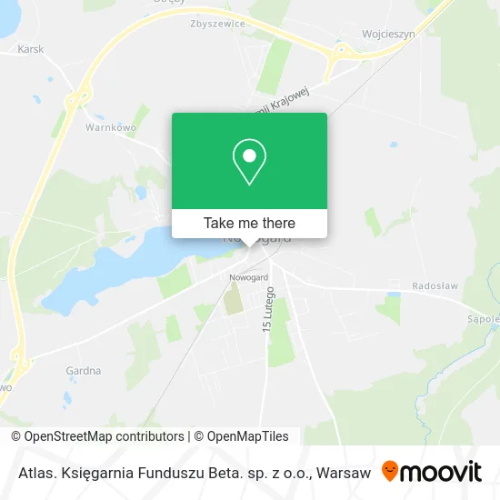 Карта Atlas. Księgarnia Funduszu Beta. sp. z o.o.