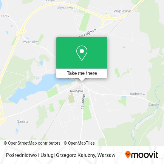 Pośrednictwo i Usługi Grzegorz Kałużny map