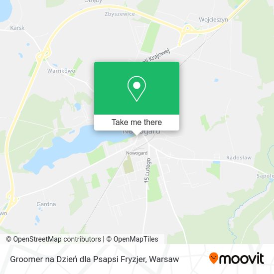 Groomer na Dzień dla Psapsi Fryzjer map