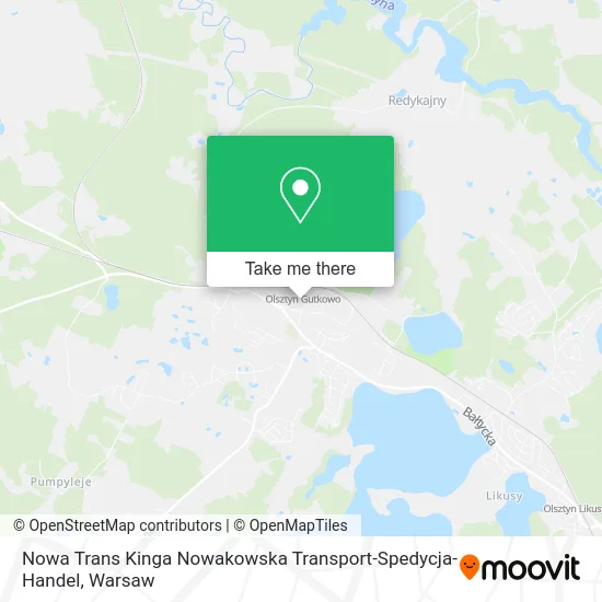 Карта Nowa Trans Kinga Nowakowska Transport-Spedycja-Handel