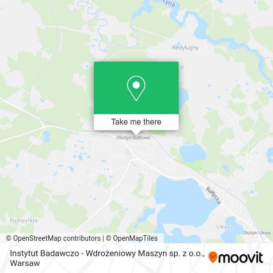 Instytut Badawczo - Wdrożeniowy Maszyn sp. z o.o. map