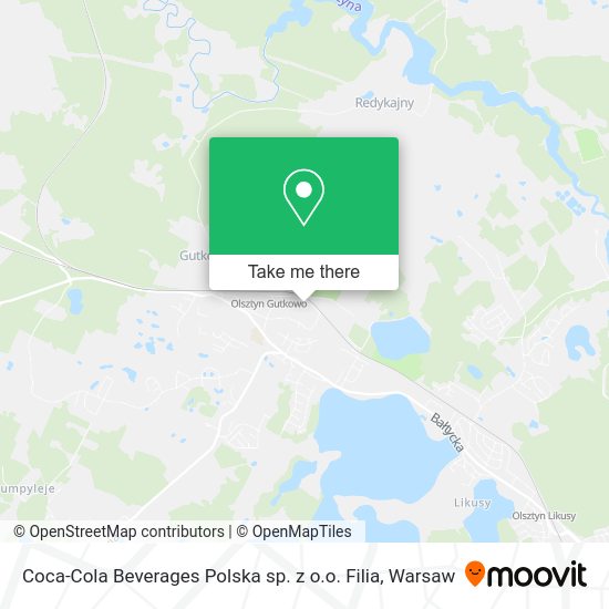 Coca-Cola Beverages Polska sp. z o.o. Filia map