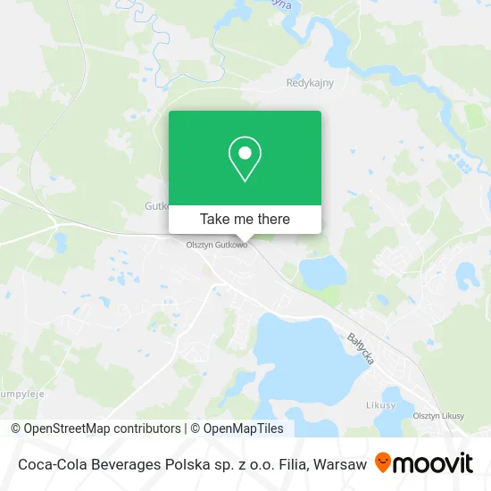 Карта Coca-Cola Beverages Polska sp. z o.o. Filia