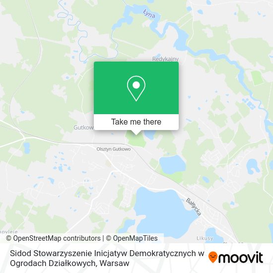 Sidod Stowarzyszenie Inicjatyw Demokratycznych w Ogrodach Działkowych map