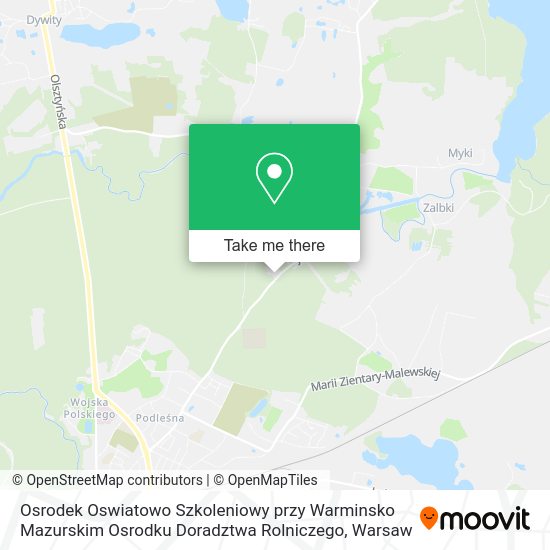 Osrodek Oswiatowo Szkoleniowy przy Warminsko Mazurskim Osrodku Doradztwa Rolniczego map