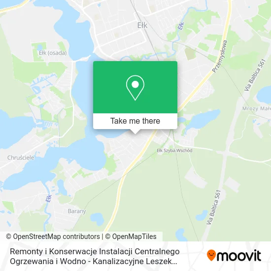 Карта Remonty i Konserwacje Instalacji Centralnego Ogrzewania i Wodno - Kanalizacyjne Leszek Grzegorz Woł
