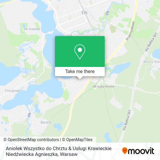 Aniołek Wszystko do Chrztu & Usługi Krawieckie Niedźwiecka Agnieszka map