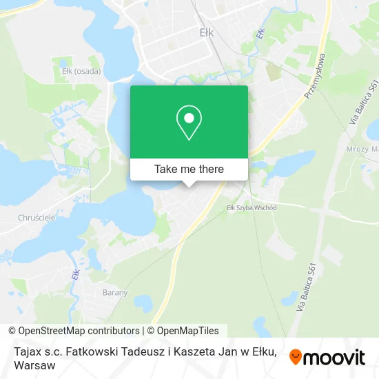 Карта Tajax s.c. Fatkowski Tadeusz i Kaszeta Jan w Ełku
