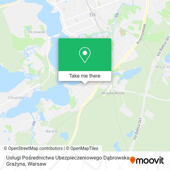 Usługi Pośrednictwa Ubezpieczeniowego Dąbrowska Grażyna map