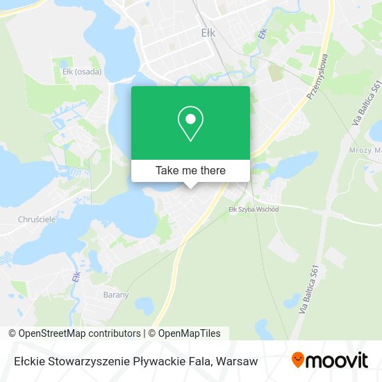 Ełckie Stowarzyszenie Pływackie Fala map