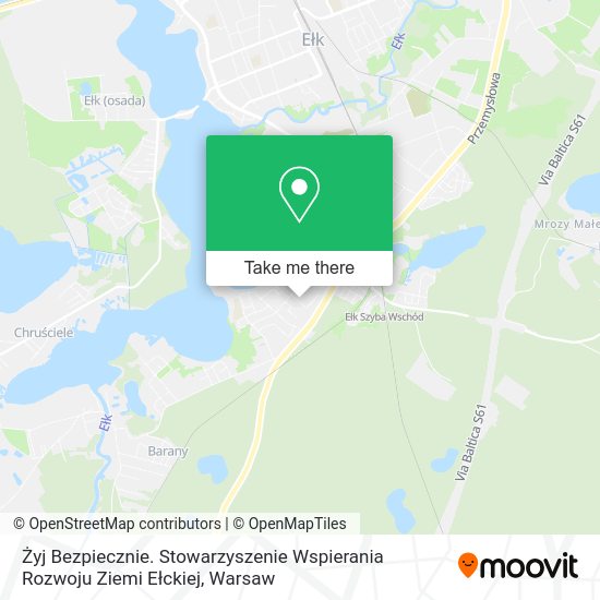 Żyj Bezpiecznie. Stowarzyszenie Wspierania Rozwoju Ziemi Ełckiej map