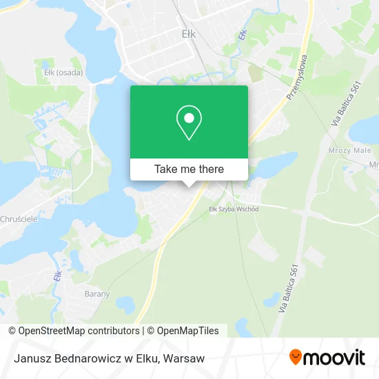 Карта Janusz Bednarowicz w Elku
