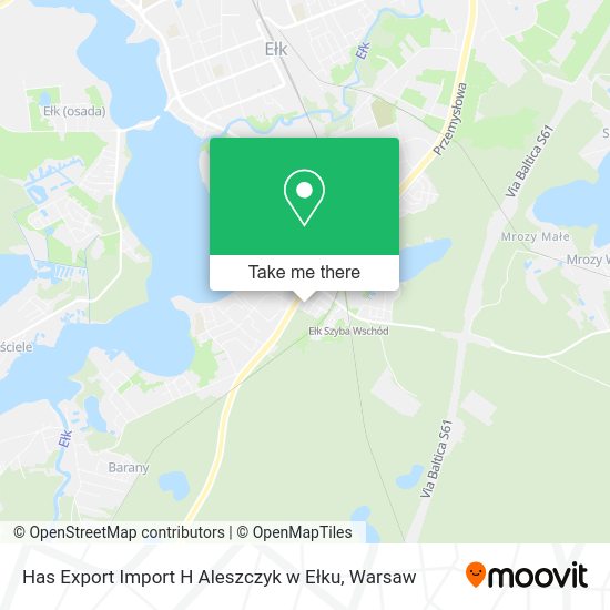 Has Export Import H Aleszczyk w Ełku map