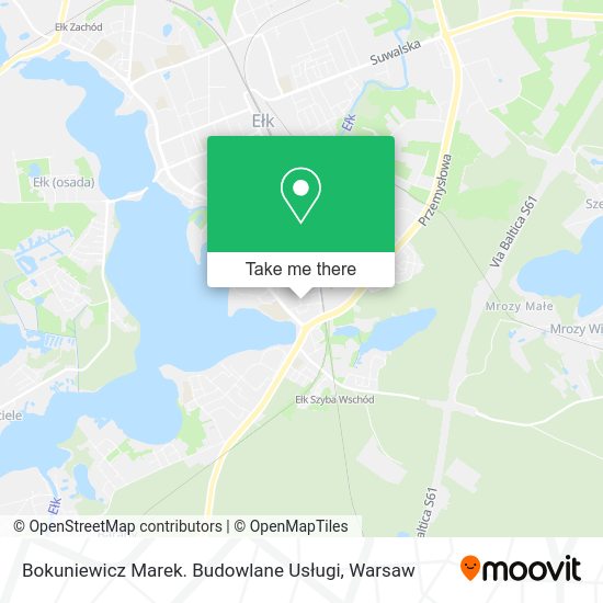 Bokuniewicz Marek. Budowlane Usługi map