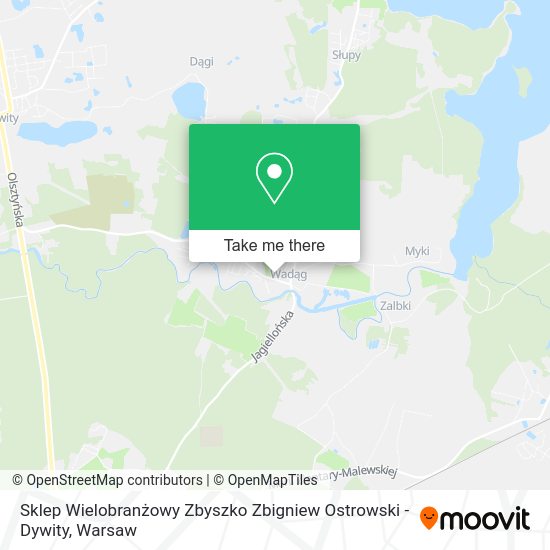 Sklep Wielobranżowy Zbyszko Zbigniew Ostrowski - Dywity map