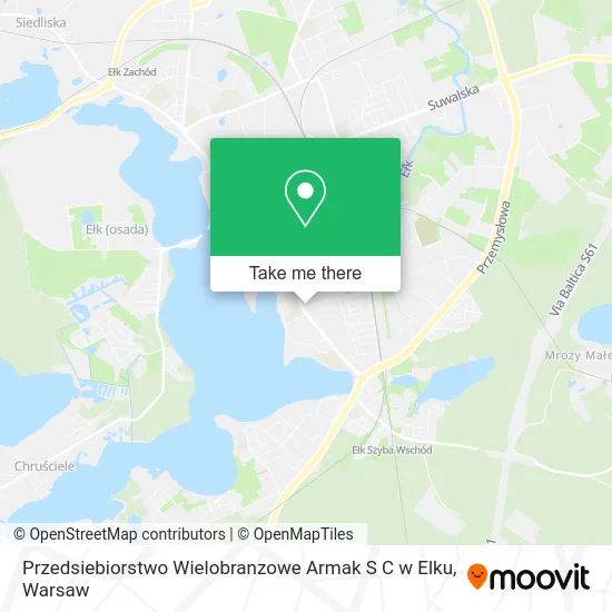 Карта Przedsiebiorstwo Wielobranzowe Armak S C w Elku