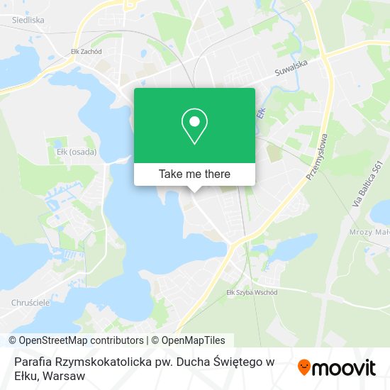 Parafia Rzymskokatolicka pw. Ducha Świętego w Ełku map