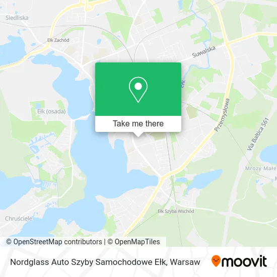 Карта Nordglass Auto Szyby Samochodowe Ełk