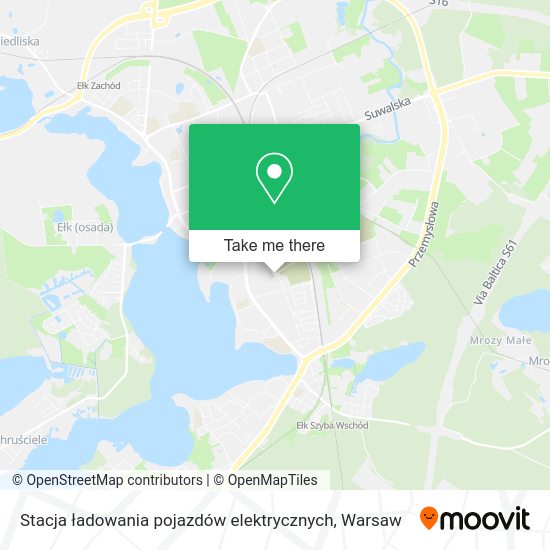 Карта Stacja ładowania pojazdów elektrycznych