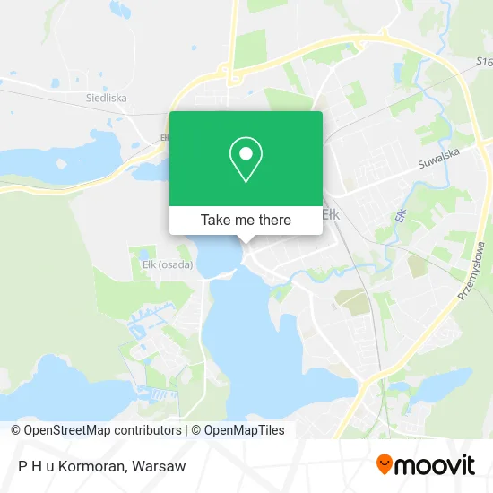 P H u Kormoran map