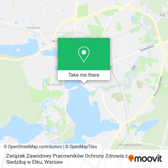 Związek Zawodowy Pracowników Ochrony Zdrowia z Siedzibą w Ełku map