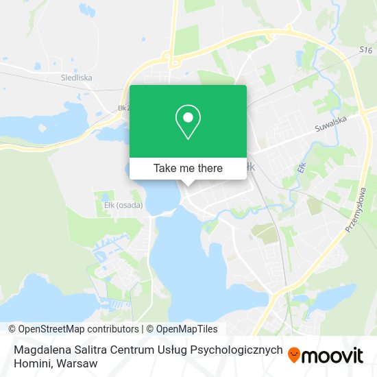 Карта Magdalena Salitra Centrum Usług Psychologicznych Homini