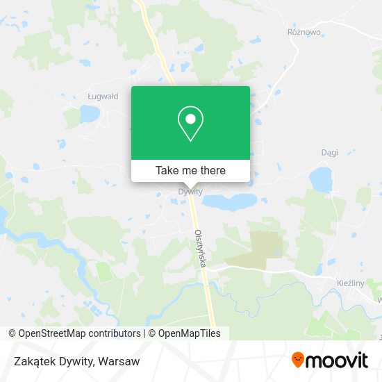 Zakątek Dywity map