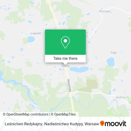 Leśnictwo Redykajny. Nadleśnictwo Kudypy map