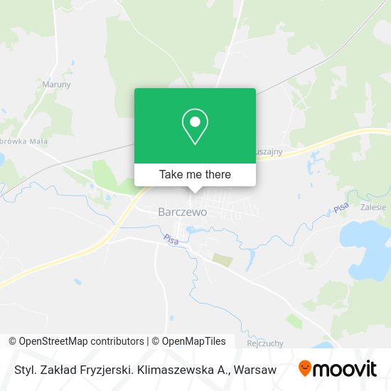 Styl. Zakład Fryzjerski. Klimaszewska A. map