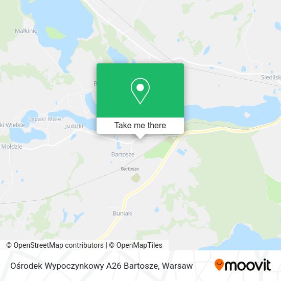 Ośrodek Wypoczynkowy A26 Bartosze map