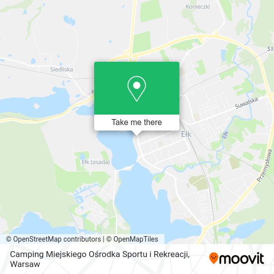 Карта Camping Miejskiego Ośrodka Sportu i Rekreacji