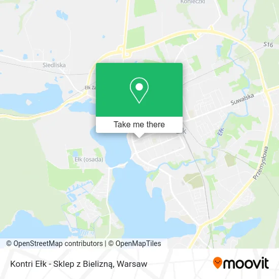 Карта Kontri Ełk - Sklep z Bielizną