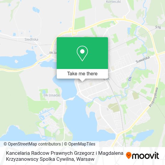 Kancelaria Radcow Prawnych Grzegorz i Magdalena Krzyzanowscy Spolka Cywilna map